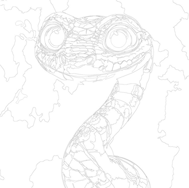 Картина по номерам «Веселая змея, Символ года, животные 40x40» — картинка 3