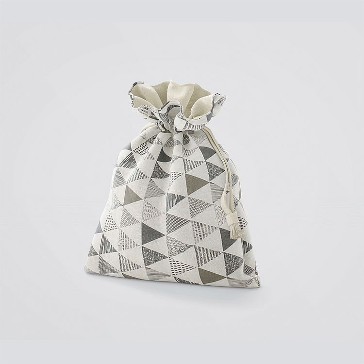 Ткань Лен, 140 г/м², 5 м x 150 см, цвет: молочный, геометрический принт, TBY — картинка 7