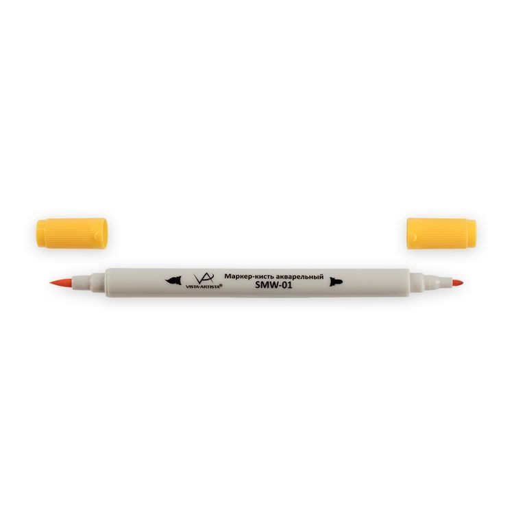 Акварельный маркер-кисть, 0.8 мм - 2 мм, кисть/круглое тонкое, желто-оранжевый (Melon Yellow), VISTA-ARTISTA