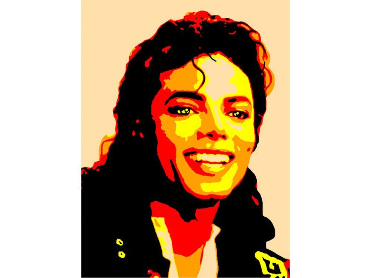 Картина цветным песком «Майкл Джексон»