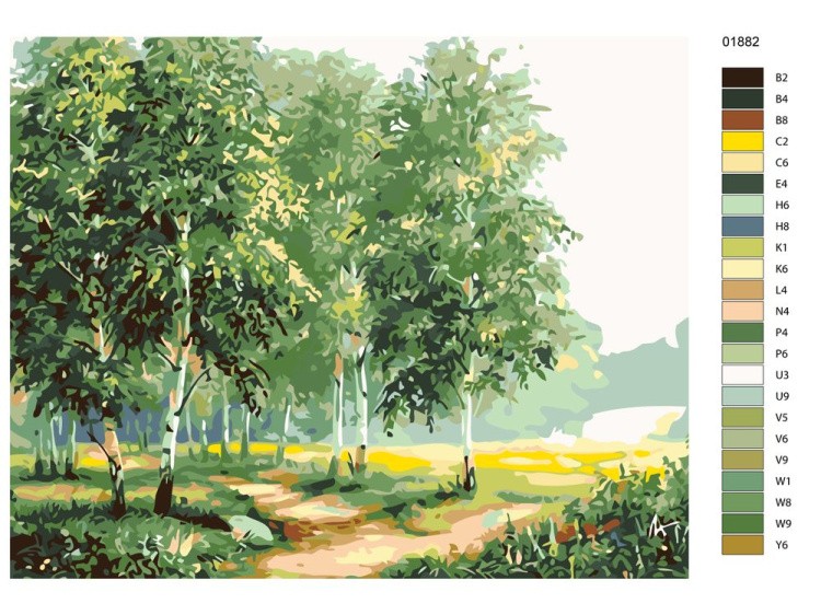 Картина по номерам «Берёзы» — картинка 2