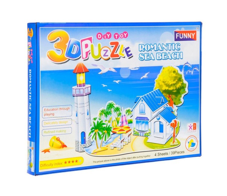 3D пазл Романтический пляж — картинка 2