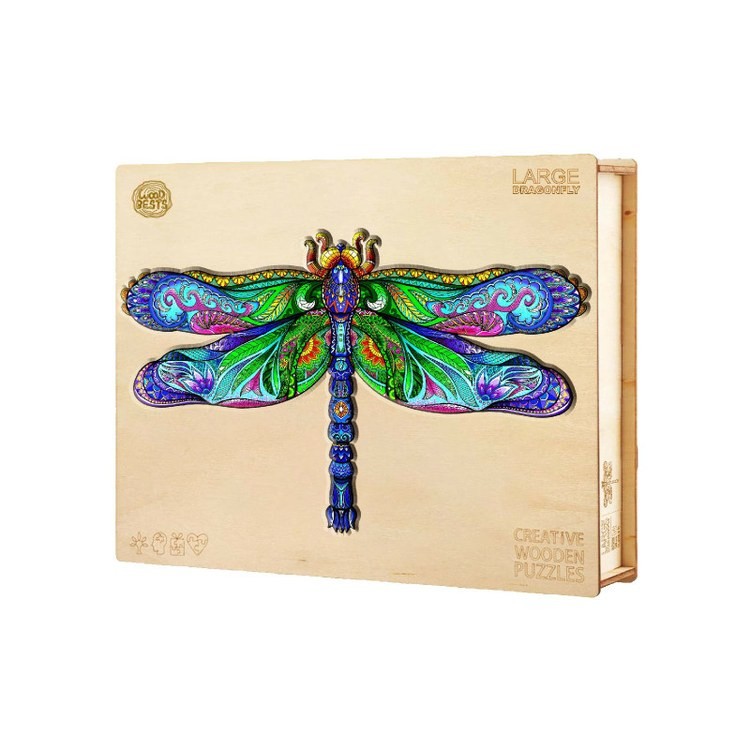 Деревянные пазлы «Стремительная Стрекоза L», Woodbests — картинка 5