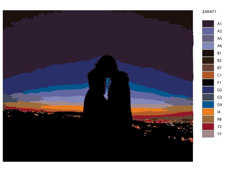 Картина по номерам «На закате» — картинка 2