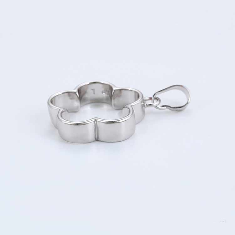 Металлический молд для кулона цветок, цвет: серебро, 1 шт. — картинка 3