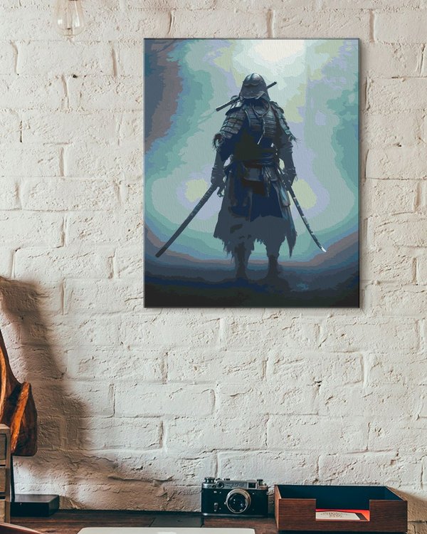 Картина по номерам «Самурай в туманном лесу» — картинка 3