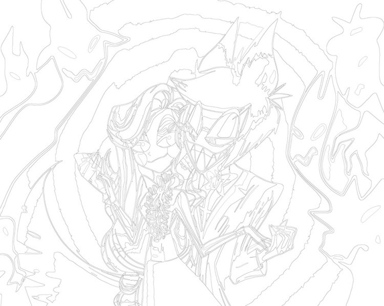 Картина по номерам «Отель Хазбин (Харбин): Чарли, Аластор» — картинка 3