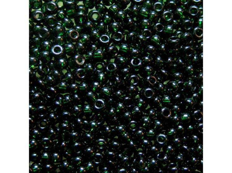 Бисер Чехия круглый 311-19001 4 мм 06/0, 50 г, цвет: 50290 темно-зеленый