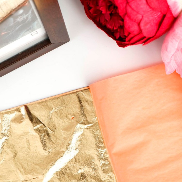 Набор листовой потали 14x14 см 12 листов, цвет: под золото, Pebeo — картинка 3