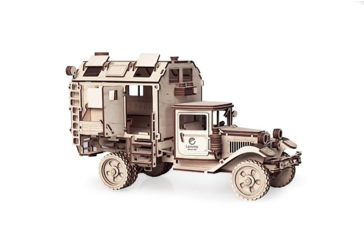 Конструктор из дерева Lemmo Грузовик Кунг, 318 деталей — картинка 2