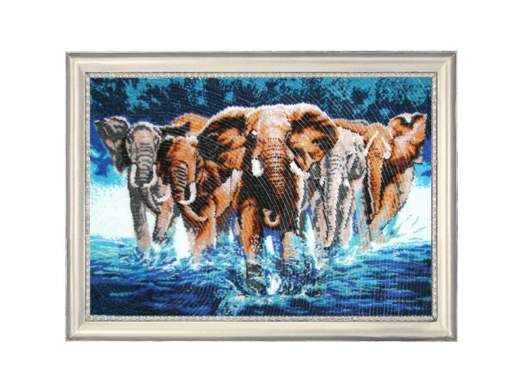 Набор для вышивания бисером «Африканские слоны»