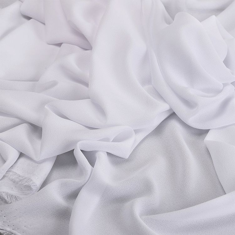 Ткань креп-шифон, 5 м x 150 см, 105 г/м², цвет: белый, TBY — картинка 4