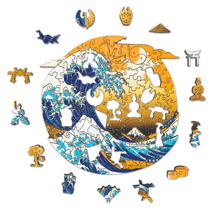 Деревянные пазлы Woodzle «Большая волна в Канагаве» (S) — картинка 2