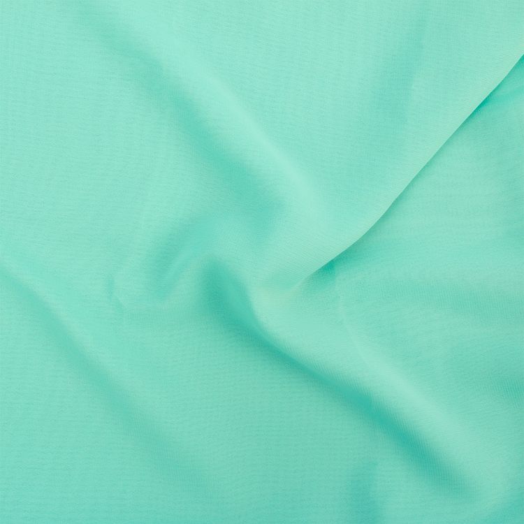 Ткань блузочная Poly Chiffon, 84 г/м2, 1,5 м х 147 см, цвет: бирюзовый, Gamma