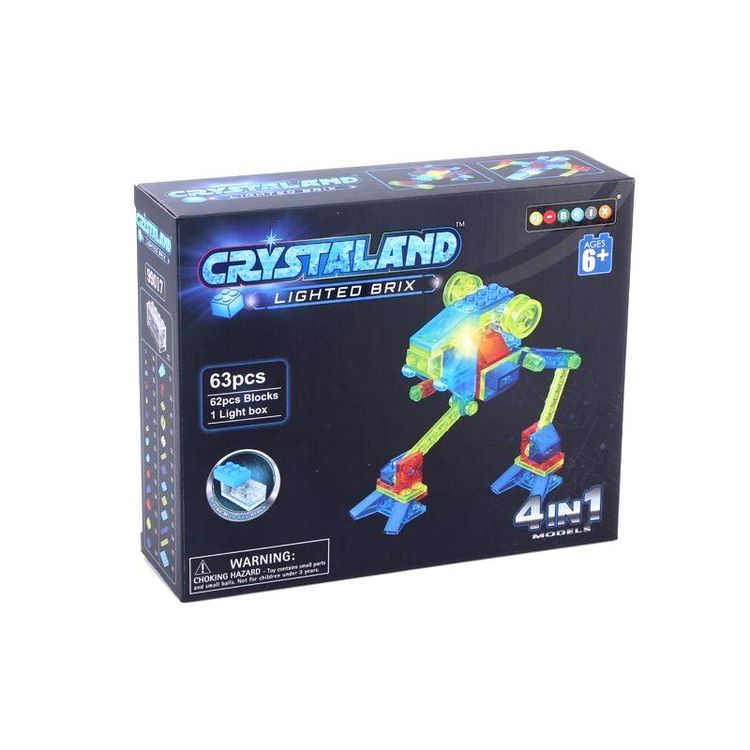 Светящийся конструктор CRYSTALAND «Луноход 4 в 1» — картинка 2