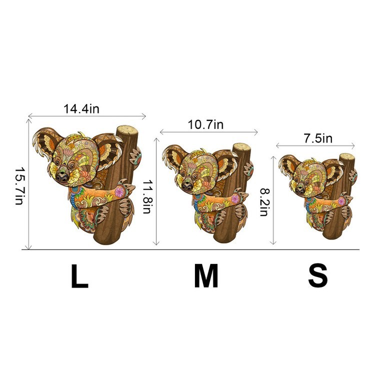 Деревянные пазлы «Милая Коала L», Woodbests — картинка 3