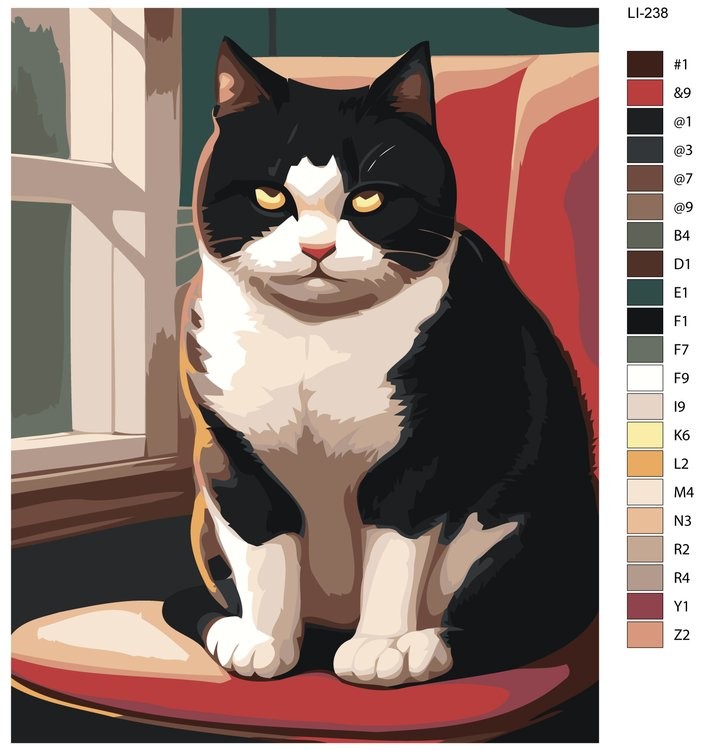 Картина по номерам «Толстый кот Томас» — картинка 2