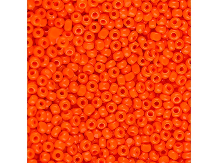Бисер Чехия CHARLOTTE 2 361-11001 1,7 мм 13/0, 50 г, цвет: 93140 ярко-оранжевый