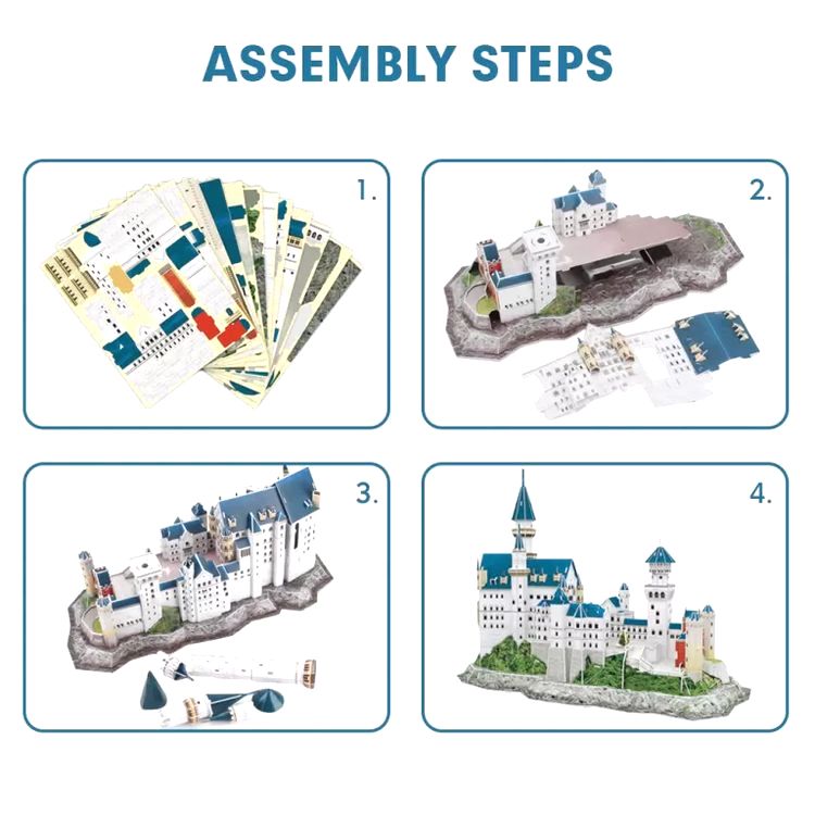 3D пазл CubicFun «National Geographic. Нойшванштайн» — картинка 8