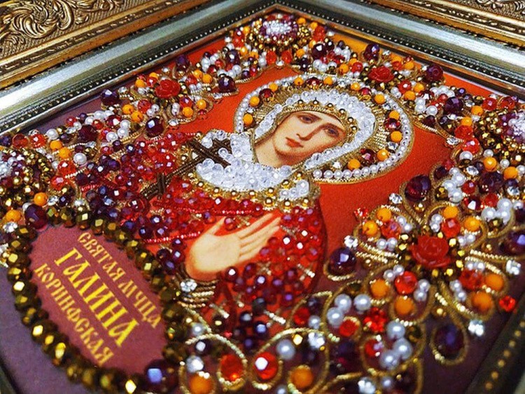 Набор вышивки хрустальными камнями «Святая Галина» — картинка 7