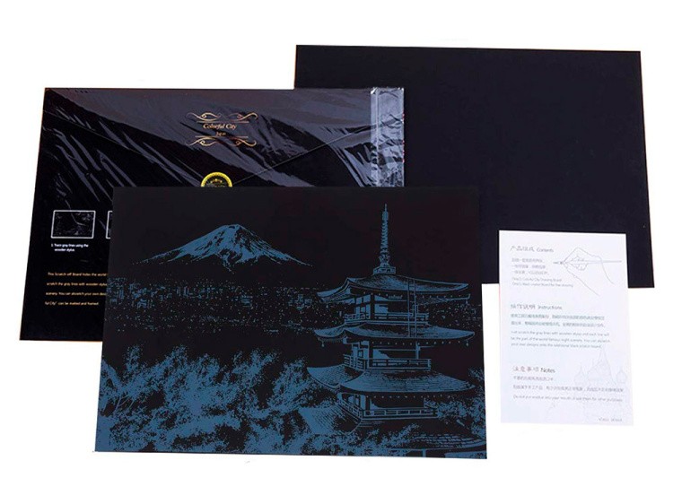 Скретч-картина «Cherry Blossoms» (цветная) — картинка 2