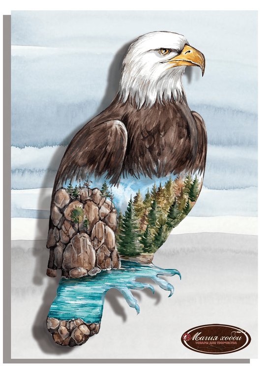 Набор папертоль «Дикая природа. Орел» 28x20 см — картинка 2