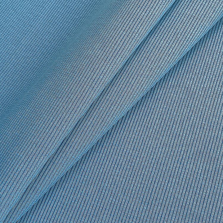 Ткань трикотаж Кашкорсе с лайкрой, 15 м, ширина 120 см, цвет: голубой, TBY — картинка 2