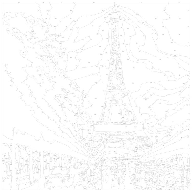 Картина по номерам «Вид на Эйфелеву башню» — картинка 3