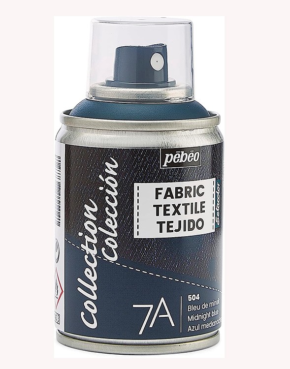 Краска для текстиля 7А Spray (аэрозоль), цвет: синяя полночь, 100 мл, Pebeo — картинка 5