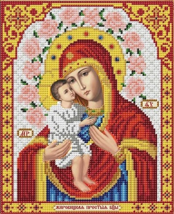 Рисунок на ткани «Божья Матрерь Жировицкая»