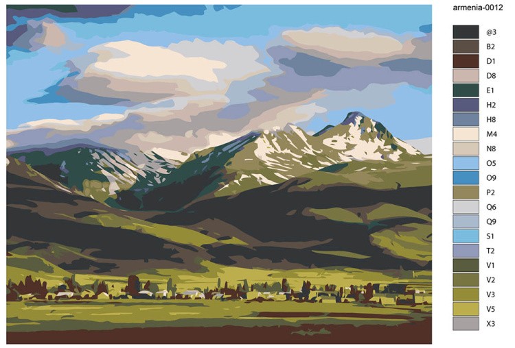 Картина по номерам «Армения: горный массив Арагац» — картинка 2