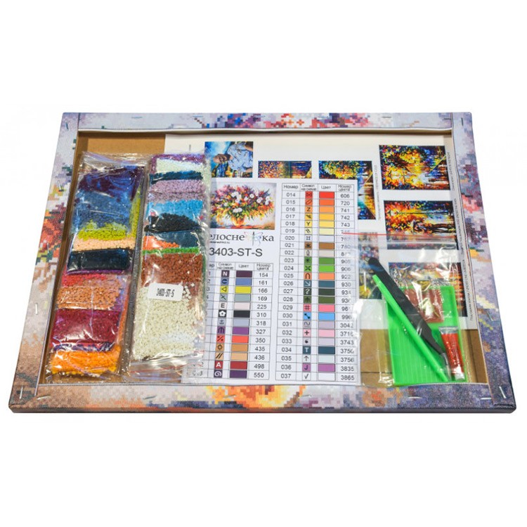 Алмазная вышивка «Сирень и ромашки» — картинка 3