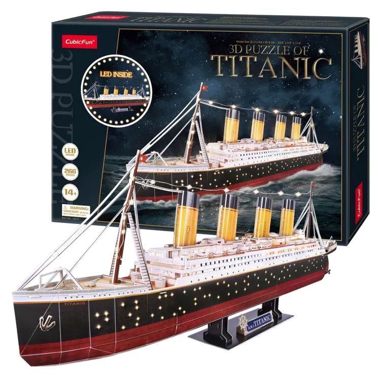 3D пазл CubicFun «Титаник» с LED-подсветкой