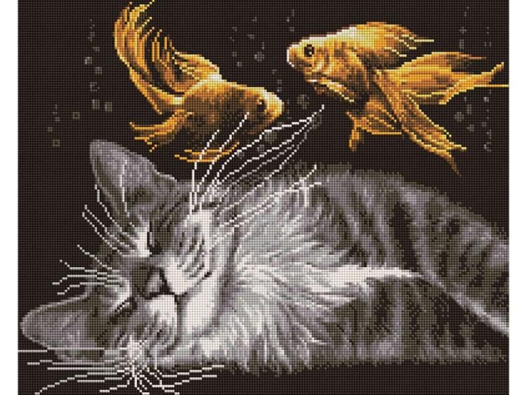 Алмазная вышивка «Мечты кота»