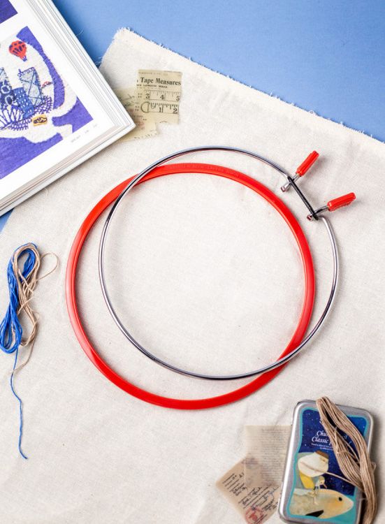 Пяльцы пружинные, диаметр 19,5 см, h-9, цвет: красный, Nurge — картинка 2