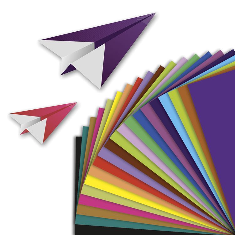 Цветная бумага А4 двухцветная мелованная (глянцевая) «Дельфин», 10 листов, 20 цветов, Brauberg — картинка 5