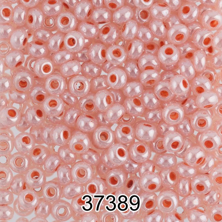 Бисер Чехия круглый 5 10/0, 2,3 мм, 500 г, цвет: 37389 светло-розовый