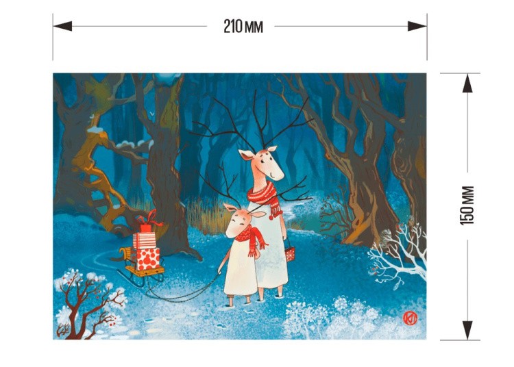 Деревянные пазлы DAVICI «Зима и саночки» — картинка 2