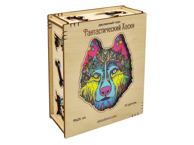 Деревянные пазлы Happycon «Фантастический Хаски» — картинка 3