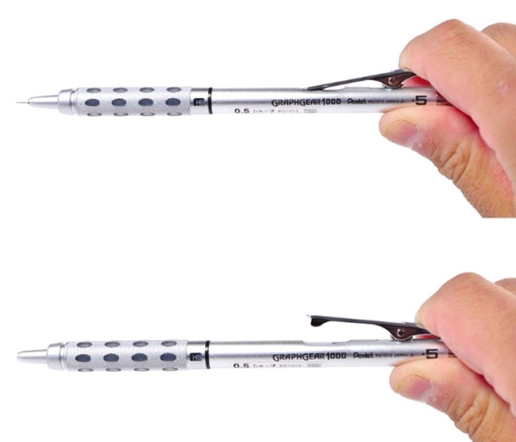 Карандаш автоматический профессиональный GRAPHGEAR 1000 0,5 мм, НВ, Pentel — картинка 11