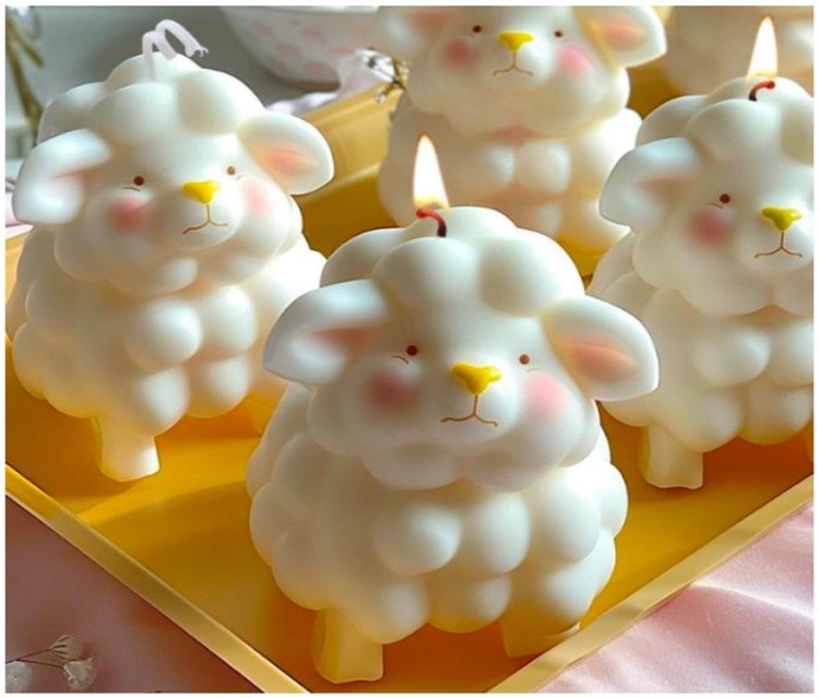 Силиконовый молд - Овечка, 10x7,5см, 1 шт. — картинка 2