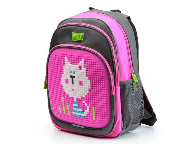 Рюкзак 4ALL Kids с битами, серо-розовый — картинка 2
