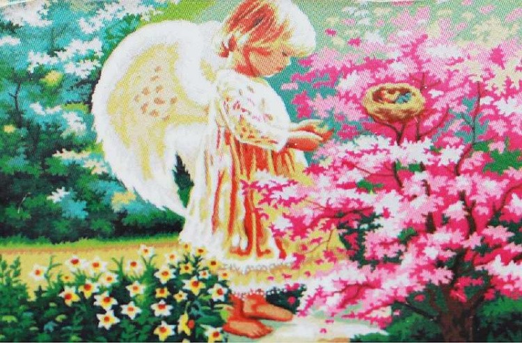 Алмазная вышивка «Ангел в саду»