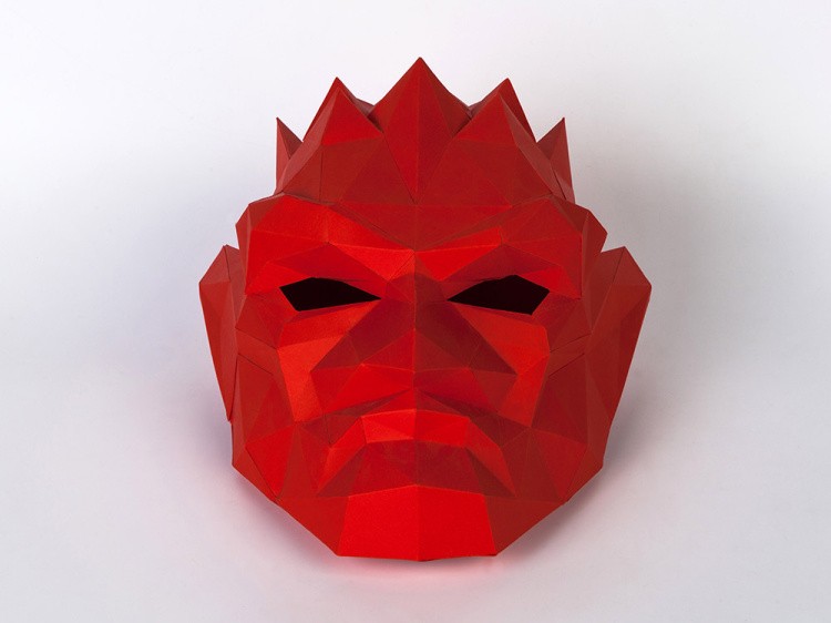 Бумажная модель для склеивания маска «Тролль» — картинка 2