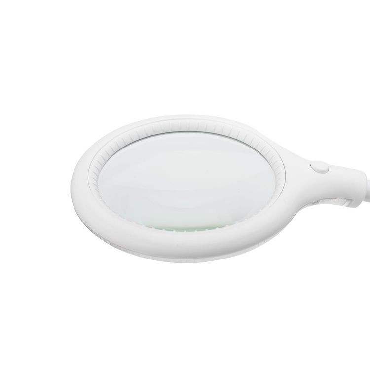 Лупа настольная малая 3X с подстветкой 30 LED (подставка + прищепка), белая, REXANT — картинка 4