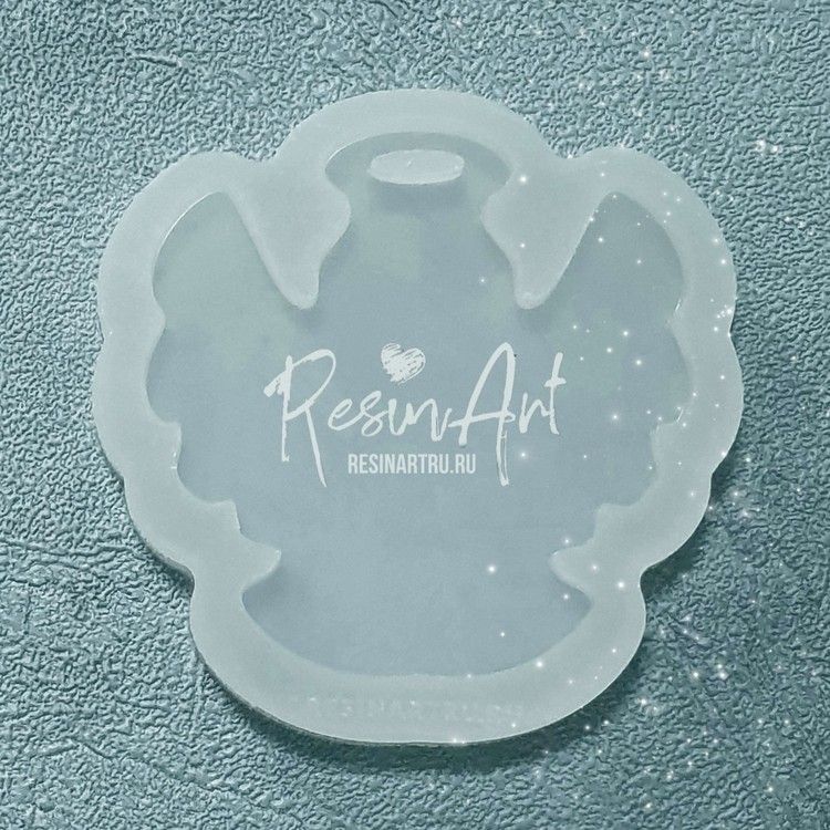 Елочная игрушка Ангелочек №2 - Силиконовый молд, ResinArt — картинка 2
