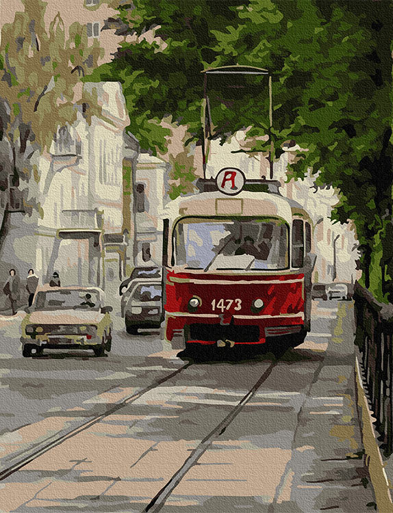 Картина по номерам «Трамвай Аннушка»