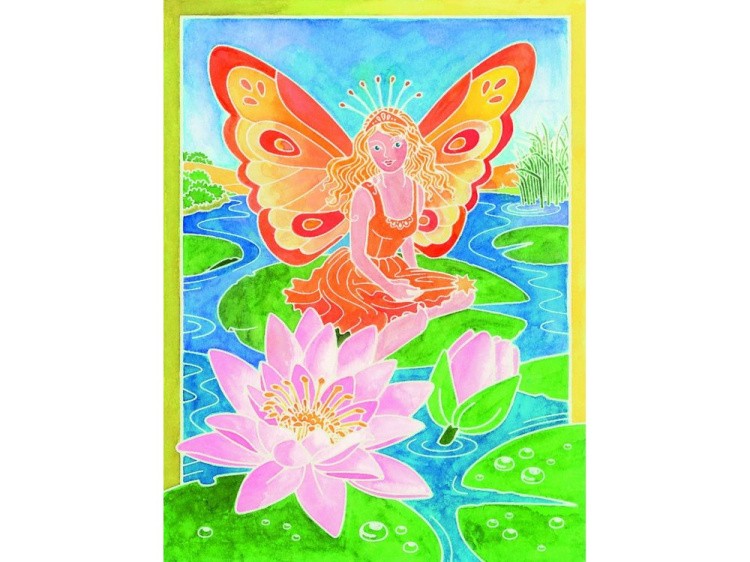 Картина акварелью по контурам «Эльфы» — картинка 4