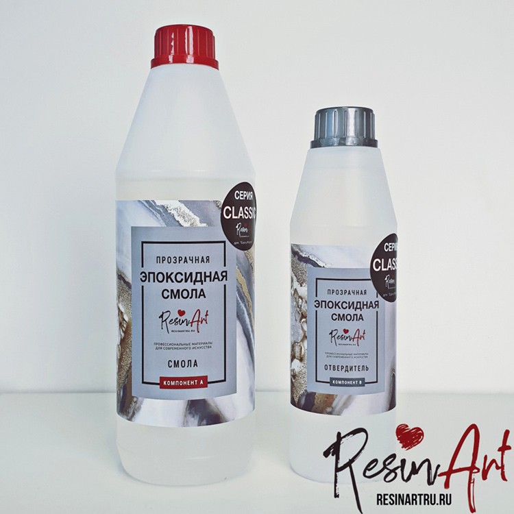 Эпоксидная смола для рисования ResinArt CLASSIC №3 (средняя вязкость) 1,5 кг — картинка 2
