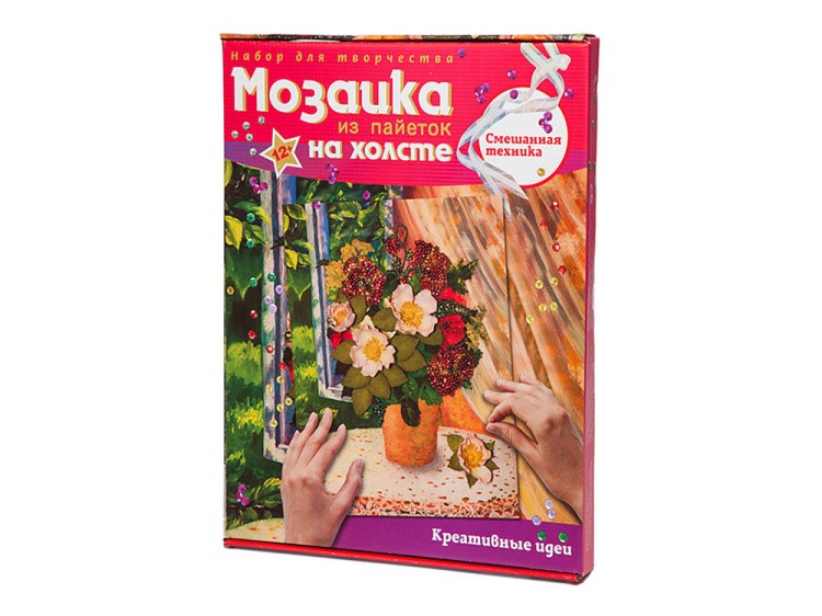 Картина на холсте из пайеток «Маки» — картинка 6